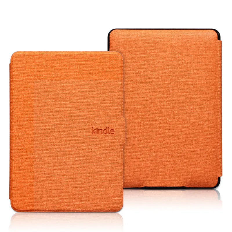 Hard plastic leather-style protective case for Kindle Paperwhite with magnetic closure in multiple colours.