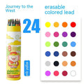 Zhenglin Sports Series colour pencils in a set with paper barrels, showing multiple colour options.