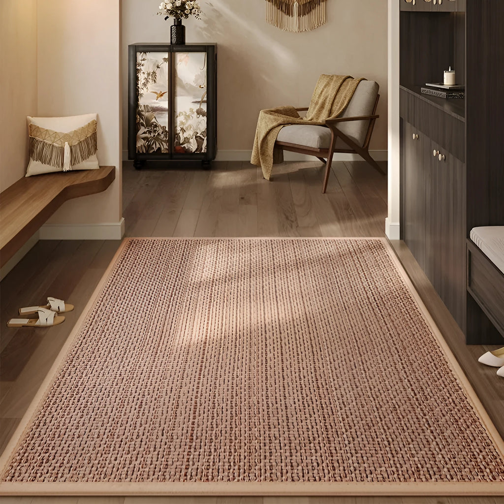 Linen floor mat 60x90cm solid colour doormat interlocking gray option for entrance