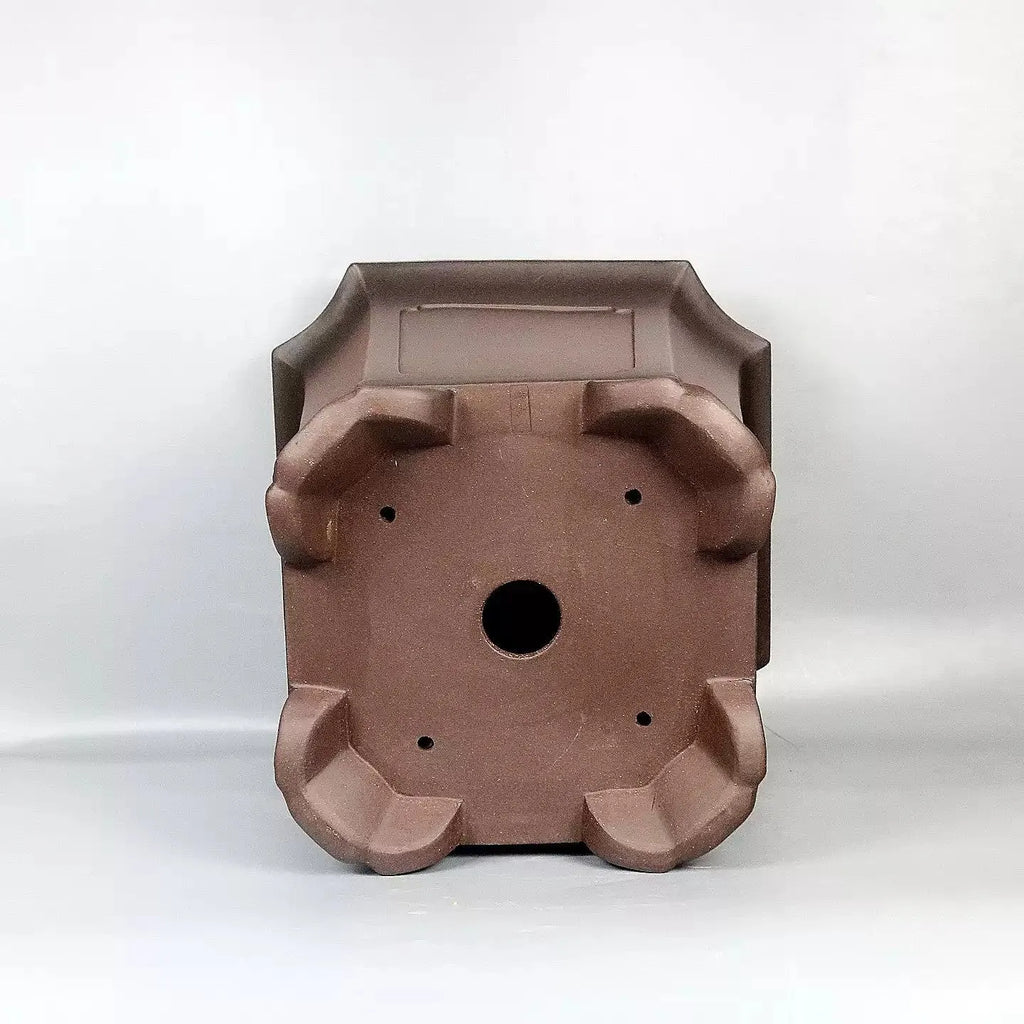 Ceramic antique style redware flowerpot in purple sand finish, 40x40x40cm, for household plants