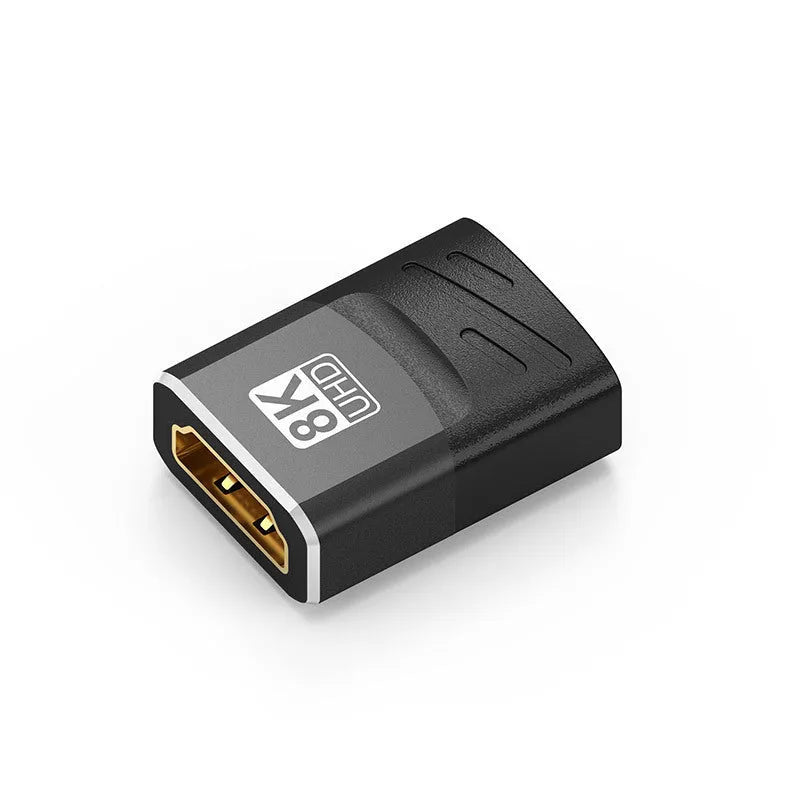 8K HDMI interface converter male to female with gold-plated connectors and PVC cable 1m length