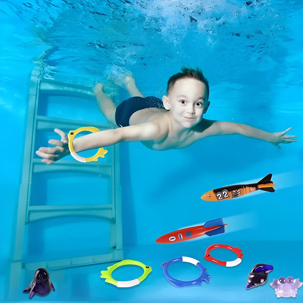 20-pack plastic diving toys in assorted colours for children's swimming pool treasure hunting play
