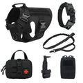 Six-piece dog training vest battle suit set in polyester fabric with tactical design