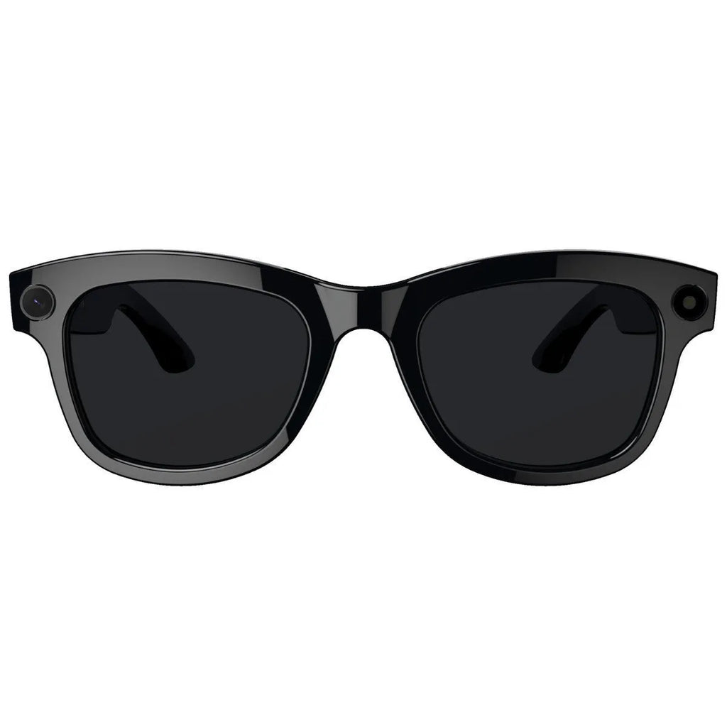 M01 HD camera AI translation smart glasses with black lenses on a head-mounted frame.