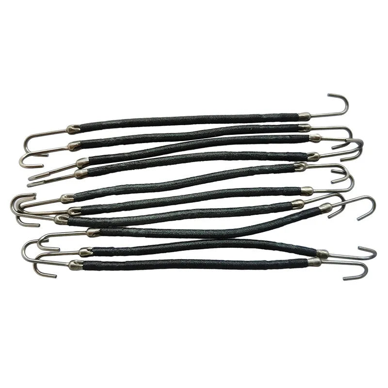 Wig double hook hair tools in black, dark brown, and light brown colours for professional hairstyling