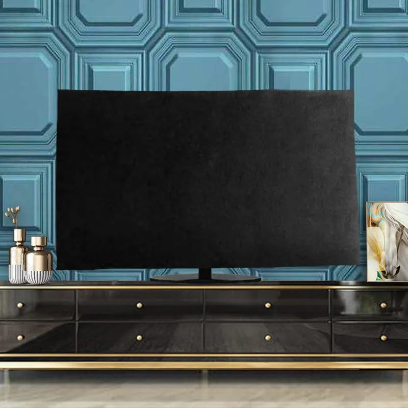 Velvet fabric TV cover towel for 32 to 70 inch LCD televisions in six colour options