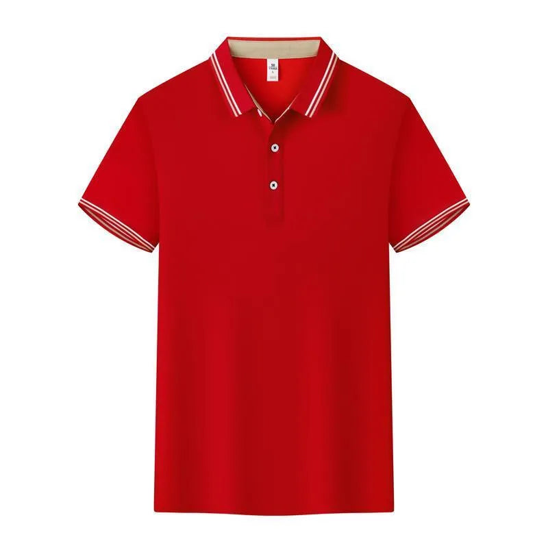 Polo cotton workwear with collar and short sleeves in slim fit, cotton blend fabric, multiple colours