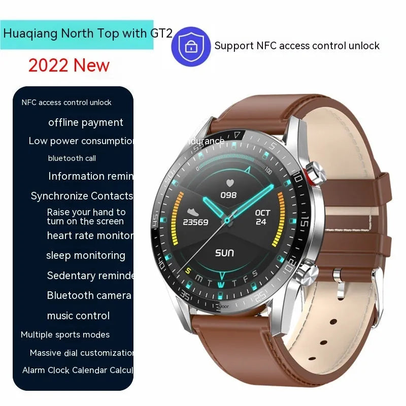 Black smart watch with 1.3 inch touch screen and Bluetooth calling feature on wrist