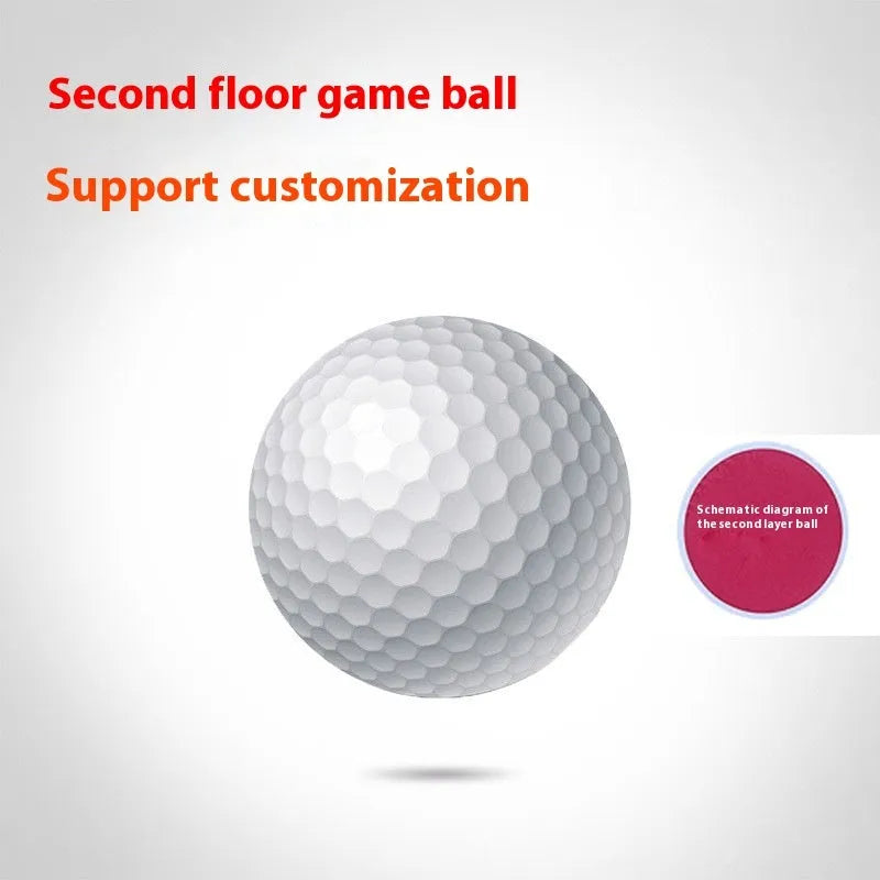 White Game Sarin Double Deck Next Game golf ball with 392 dimples on green background