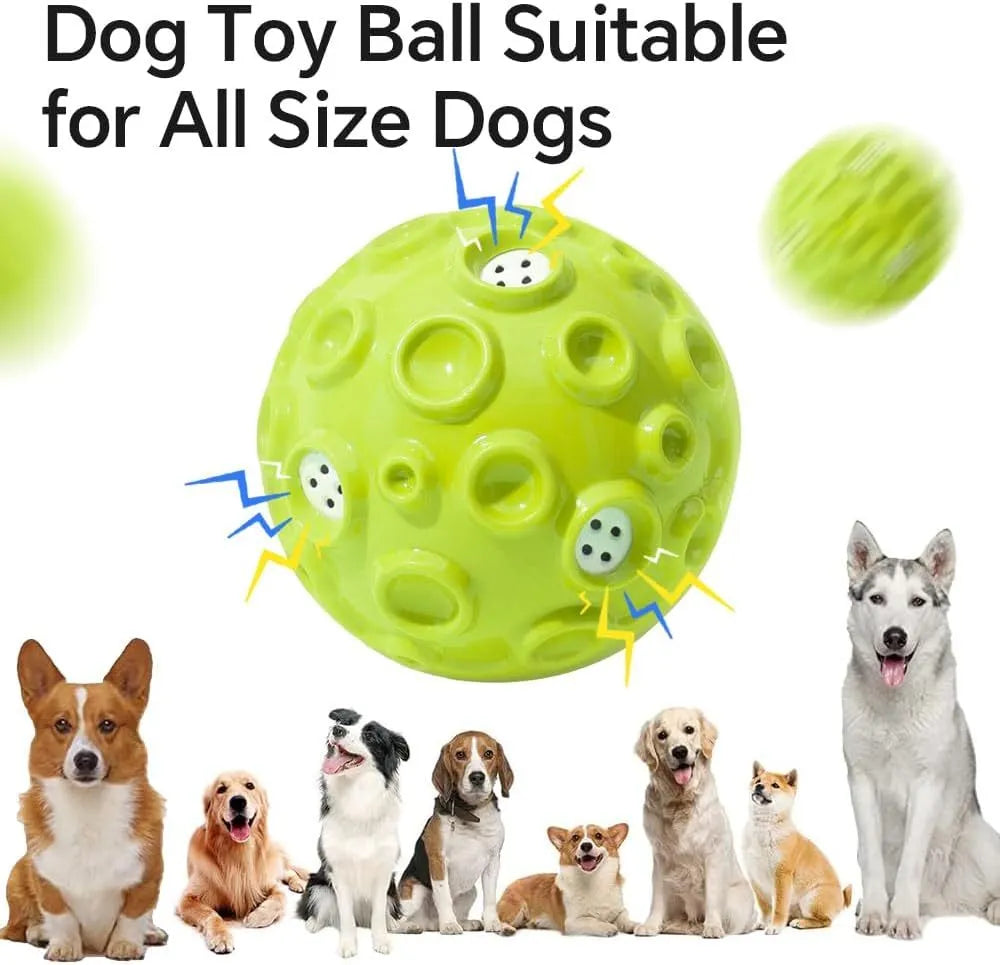 Colourful durable rubber dog toy ball with a bumpy texture for aggressive chewers.