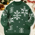Autumn winter round neck Christmas print sweater in multicolour polyester fibre for teenagers