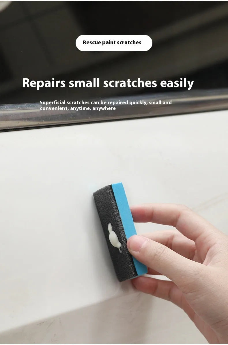 Car repair wax kit with 9657A and 9657B bottles and a frosted sponge mop for scratch removal and polishing