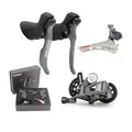 Road bike aluminium transmission kit with scattered beads, pendant and chain components