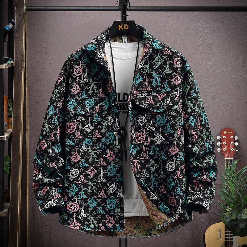 Casual lapel shirt coat with long sleeves and straight hem in various colour options