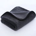 Grey twisted braid car cleaning cloth shown next to a smaller size option with red edge.