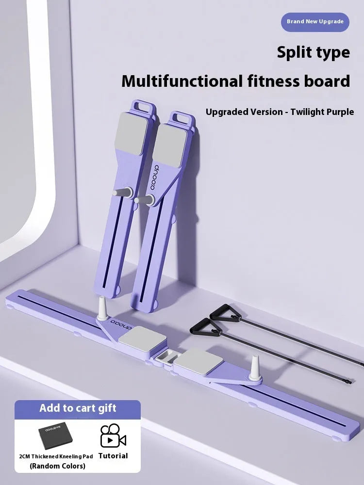 Multifunctional split supine board for ski machine training, 85cm long in pink or purple.