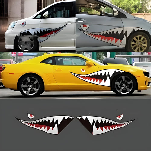 Shark series PVC body sticker decal for cars, shown in large format