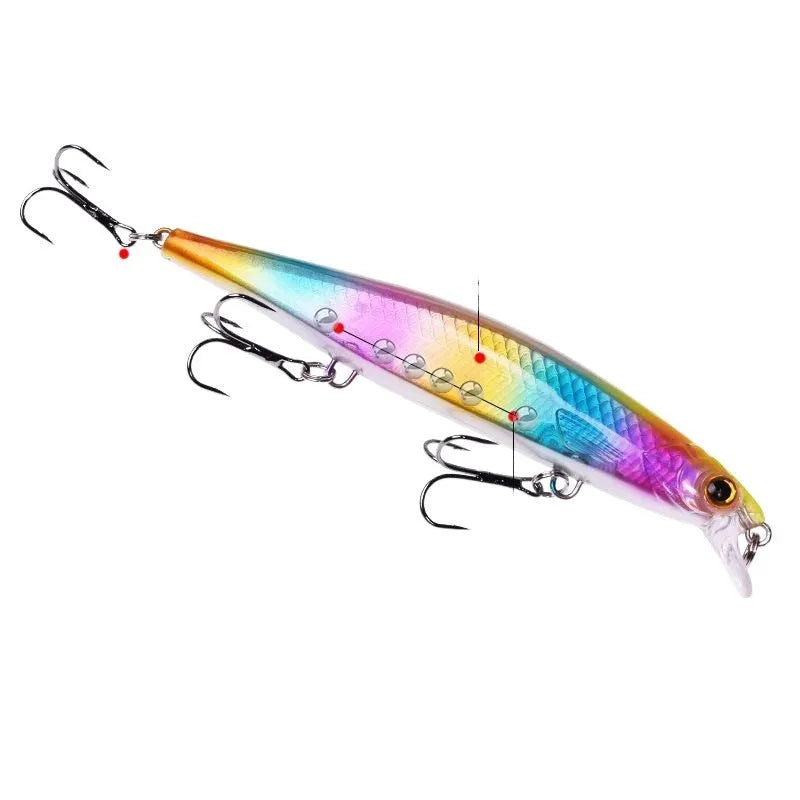 11cm submerged suspended mino fishing lure with 13.5g weight for 0-1 metre depth pike fishing