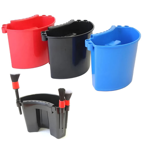 Car wash bucket with dirt guard insert in choice of four colours