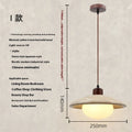 Retro yellow marble cave stone pendant light with iron body hanging on wire