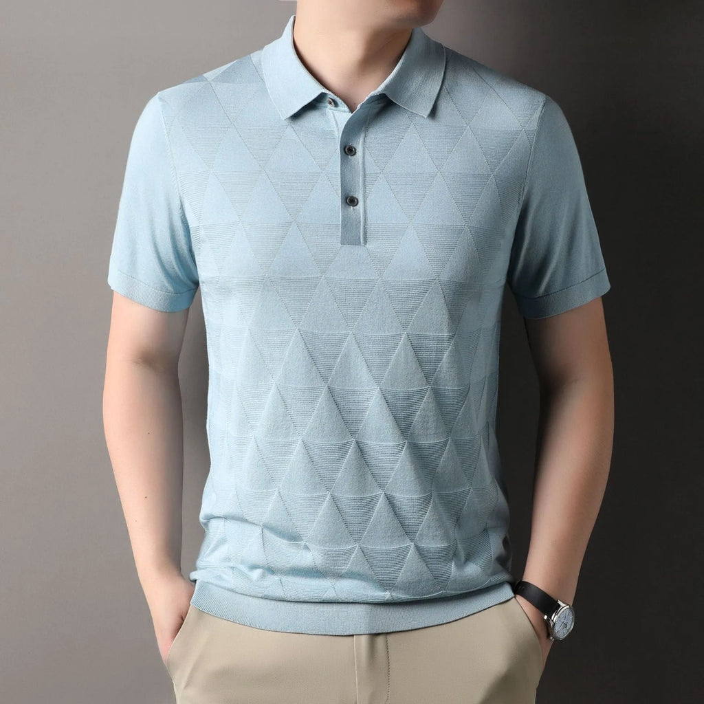 Men's thin ice silk quick-drying short sleeve T-shirt in five colour options