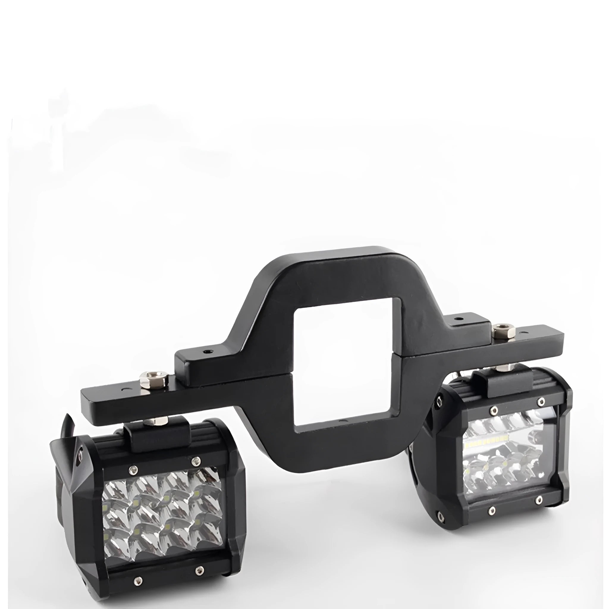 Black trailer hook lamp holder support bracket for off-road vehicle modifications