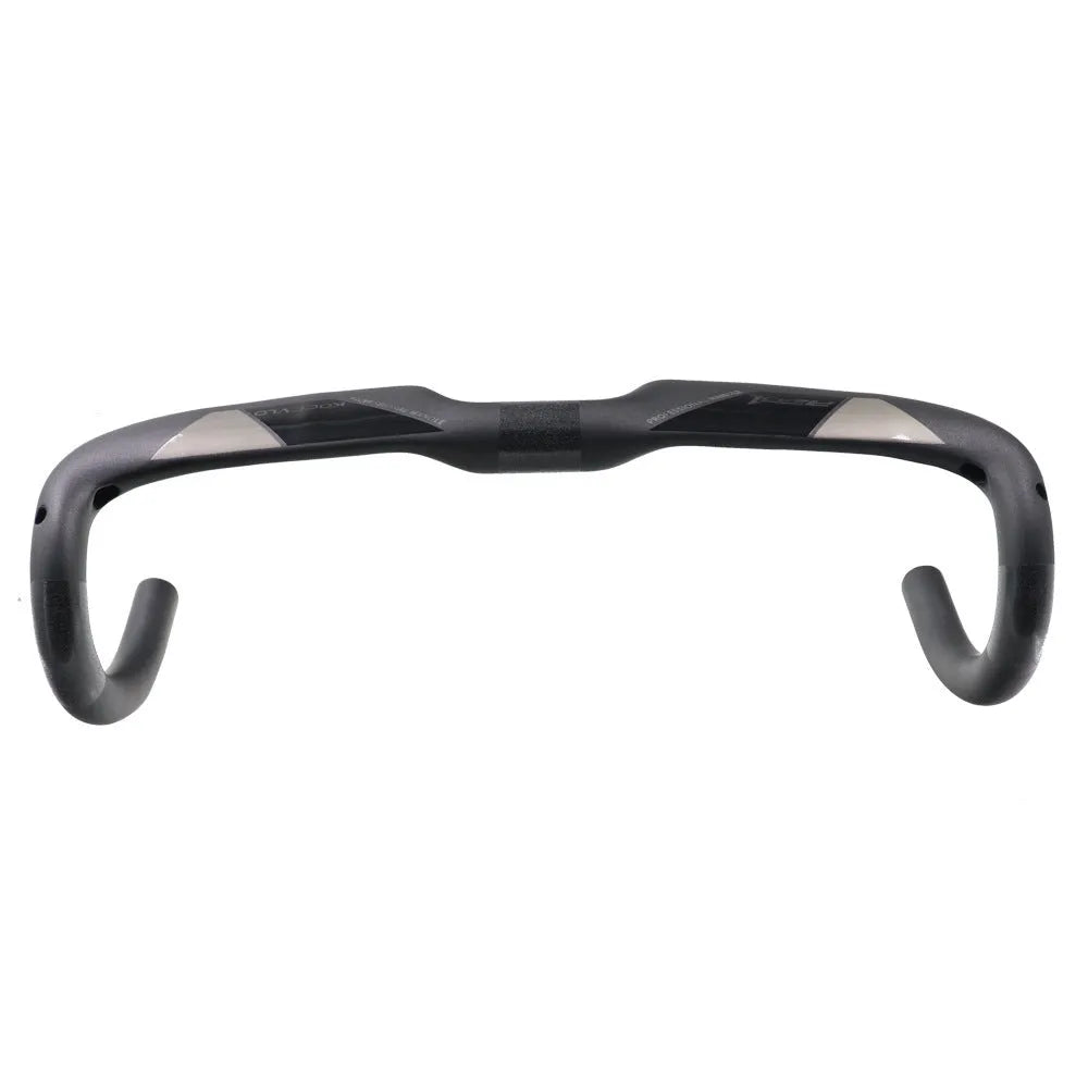 Wei Bike carbon fibre road bicycle handlebar in matte black with compact 70mm reach and 120mm drop geometry