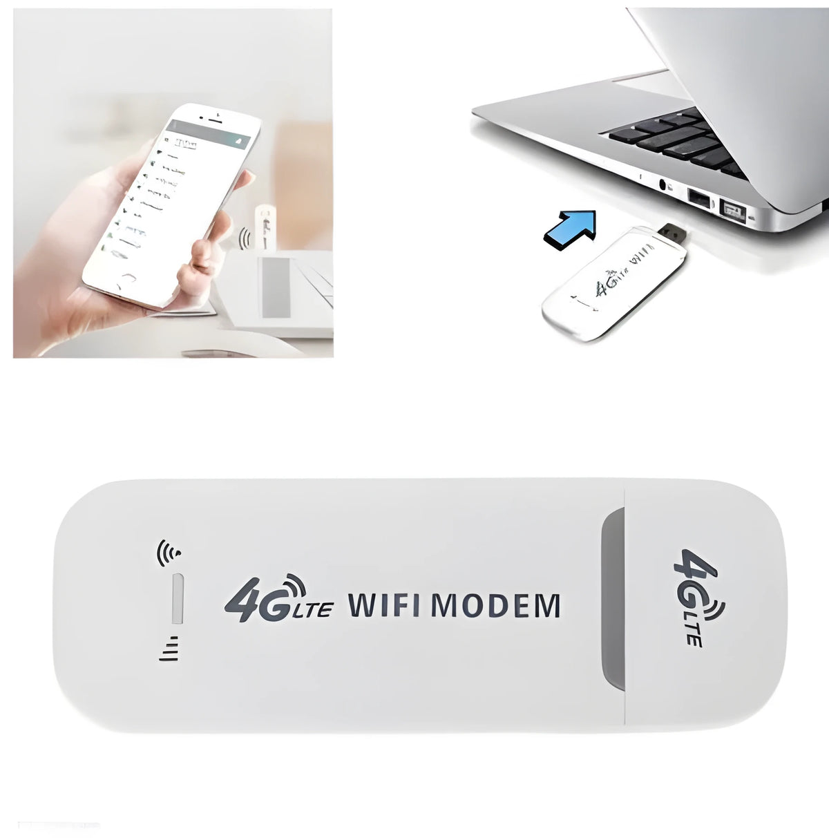 White Mobile USB router 4G USB dongle without SIM card for desktop notebook tablet