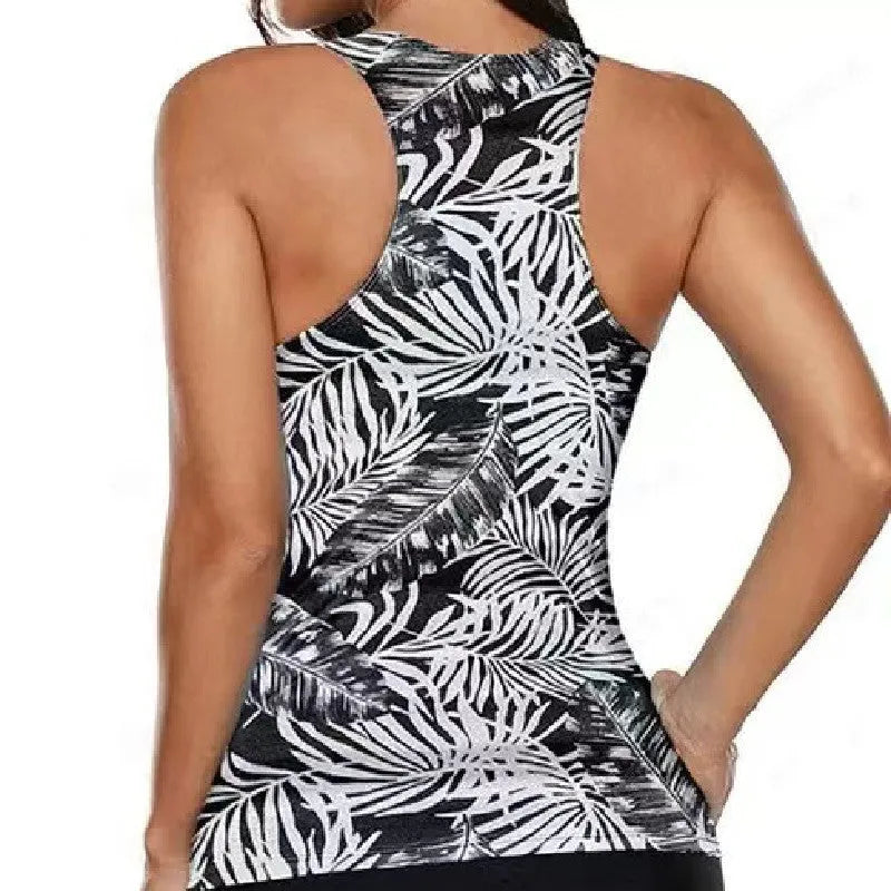 Women's split bow bikini swimsuit in polyester fabric, shown in various colours.