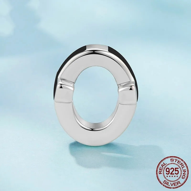 S925 sterling silver black cross spacer bead, 1.0cm by 0.6cm with 0.45cm hole, colour SCC3093