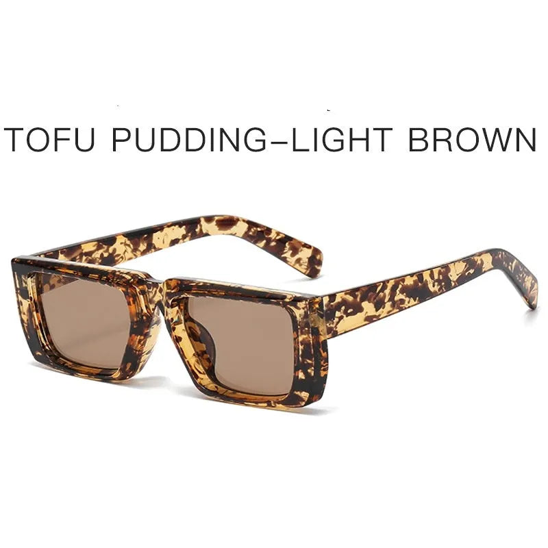 Special-shaped Y2K style sunglasses with UV400 protection in multiple frame and lens colour combinations