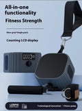 Intelligent adjustable fitness tensioner with 2-20kg resistance range in blue-grey colour