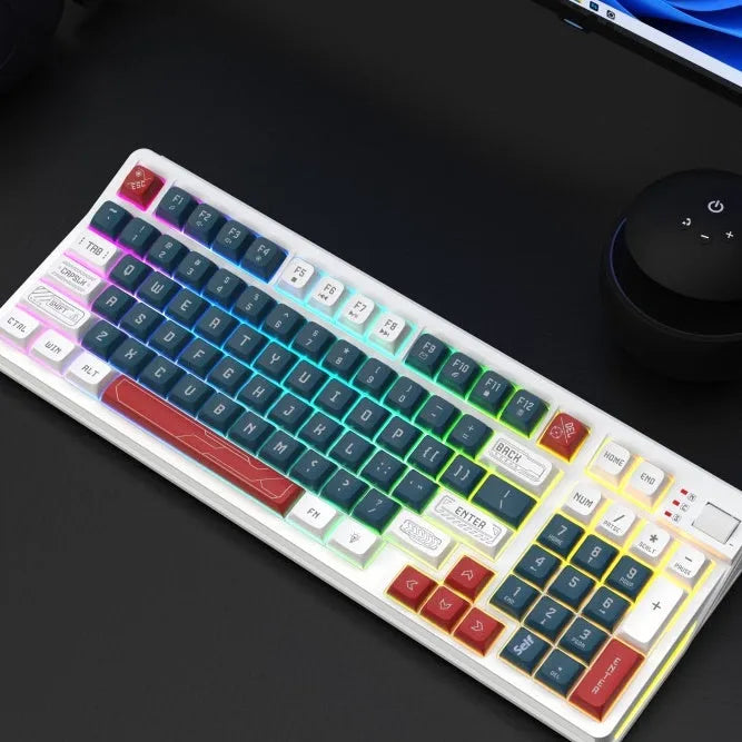 USB desktop computer keyboard with 1.8m cable in choice of four two-tone colour options