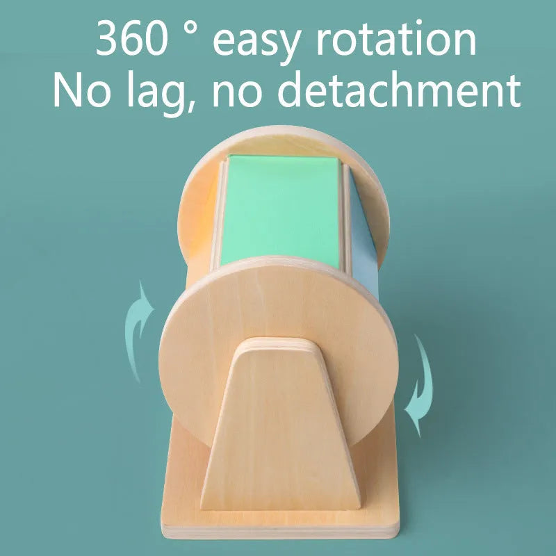 Wooden five-sided textile drum in Colour 042 for infant voice recognition training