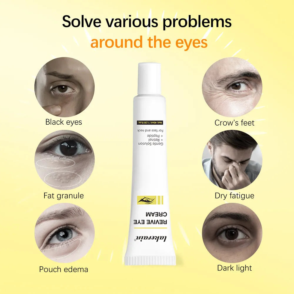 40ml bottle of retinol eye cream for dark circles, fine lines and eye bags.