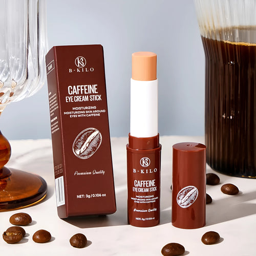 Caffeine Eye Cream Stick in a twist-up tube for targeting dark circles and fine lines.