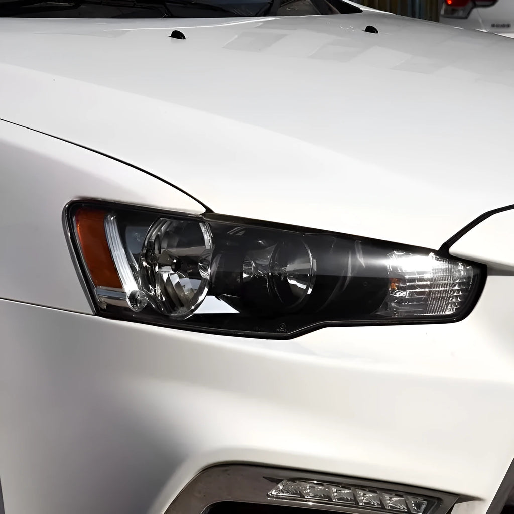 Transparent plastic headlight housing cover for car lighting protection