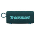 Blue portable waterproof Bluetooth speaker for outdoor and fitness use.