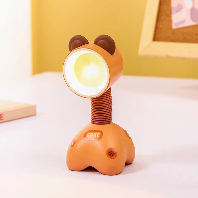 Cartoon character DIY small night lamp with magnetic base on a desktop