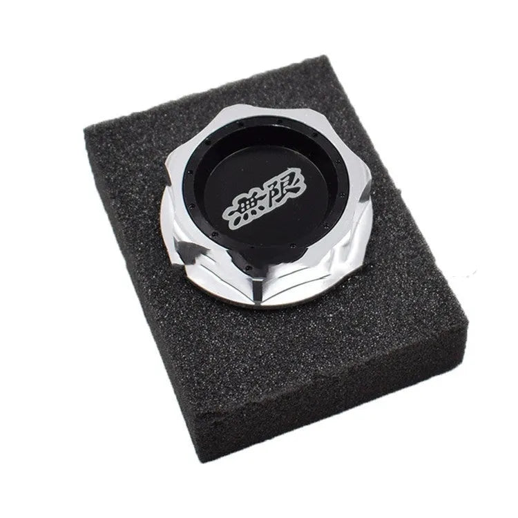 Aluminium alloy oil filter cap for Honda cars in red, blue, silver, black, purple, and gold colour options.