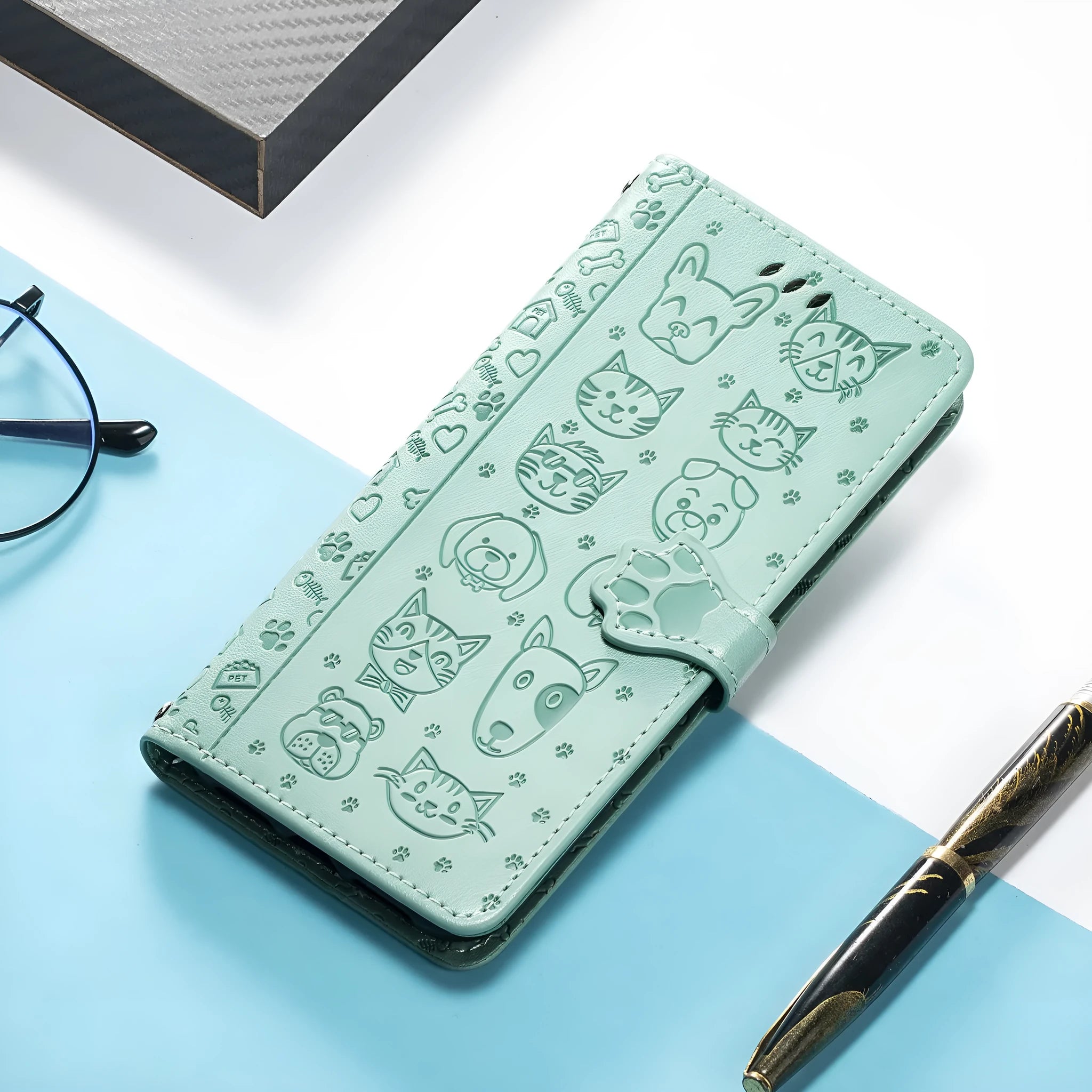 TPU leather phone case for iPhone 16 with built-in invisible bracket, shockproof and anti-fingerprint, available in pink colour