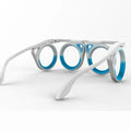 Anti-halo lens-free glasses for adults with white lens colour and PC lens material, one pair